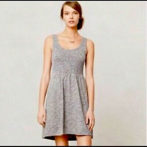 Size L Anthropologie ruched casual dress with pockets